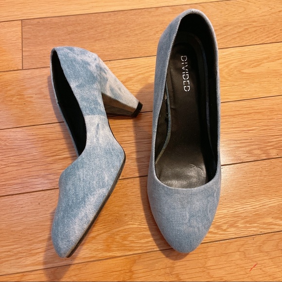 [H&M] COMFY DENIM HEELS - SIZE 6 - Picture 2 of 8